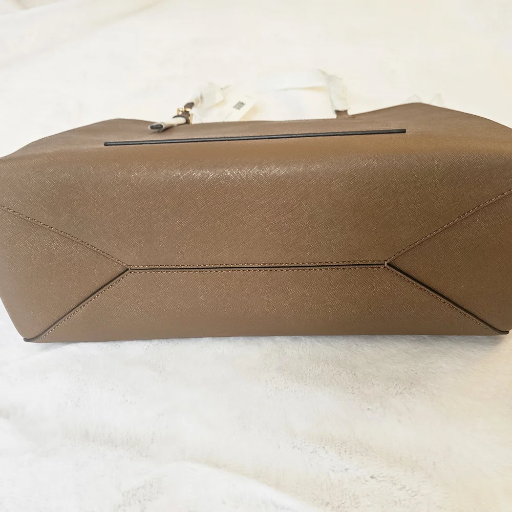 Tory Burch Emerson Large Double Zip Leather Tote Bag - Picture 9 of 14
